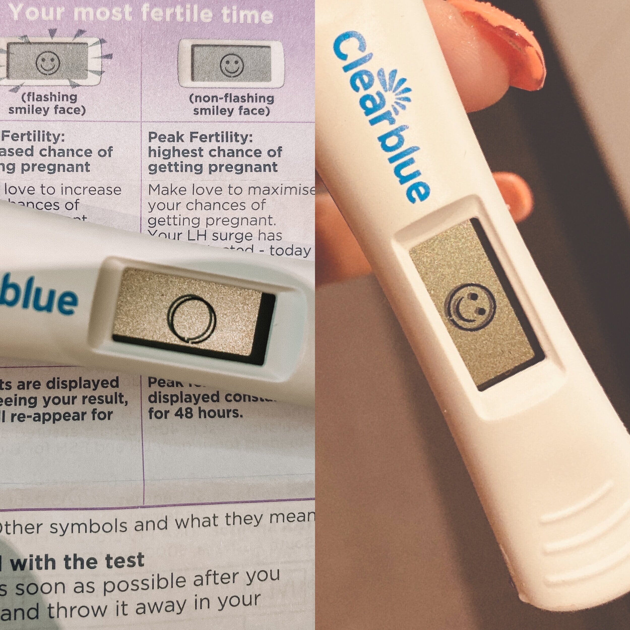 two clear blue ovulation tests