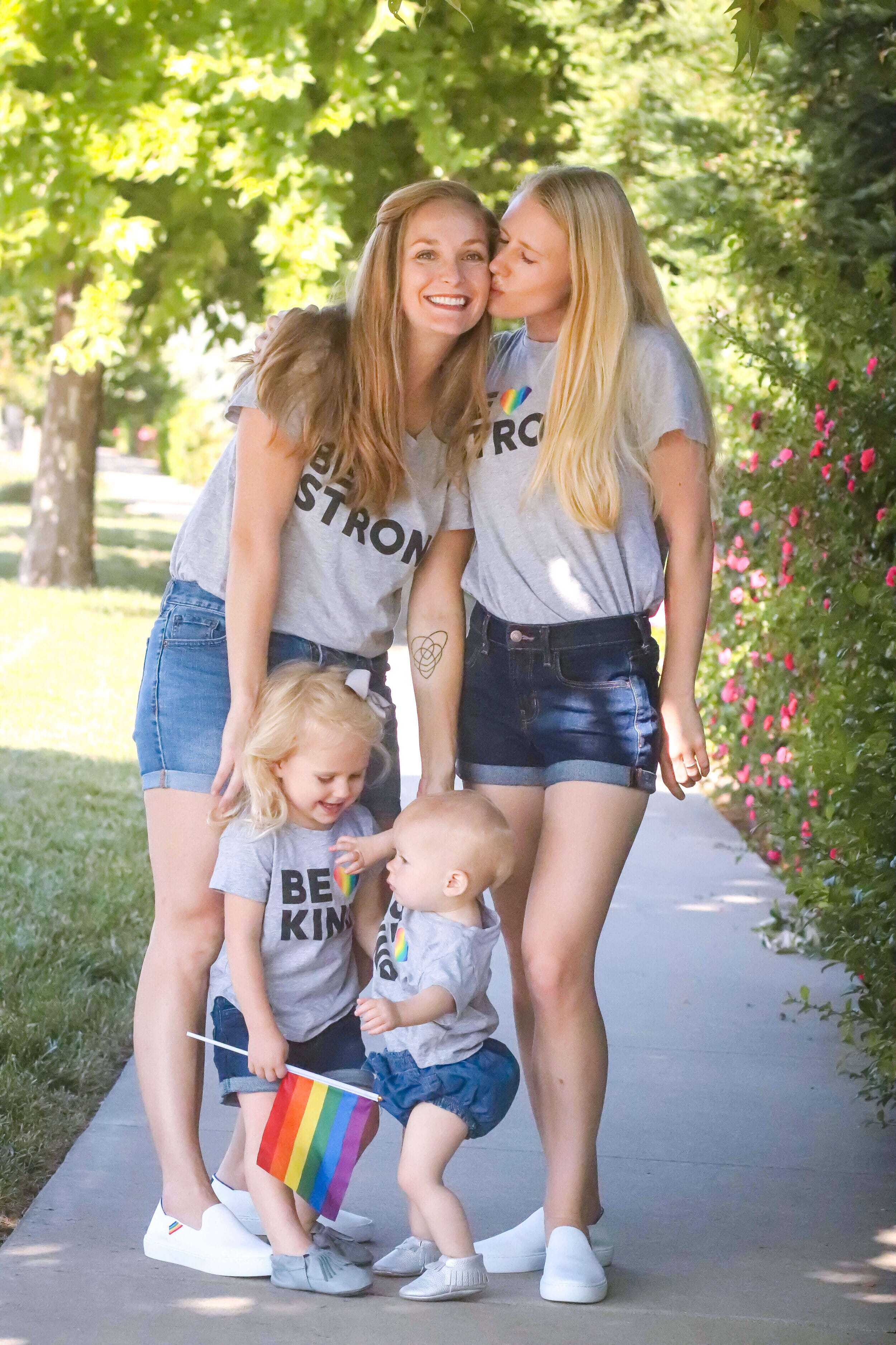 lgbt family showing their pride